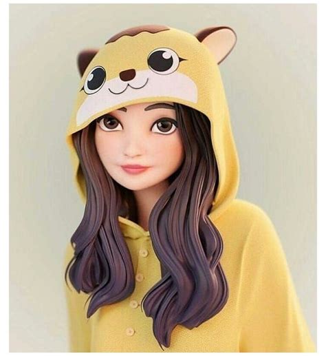 cute girl cartoon dp